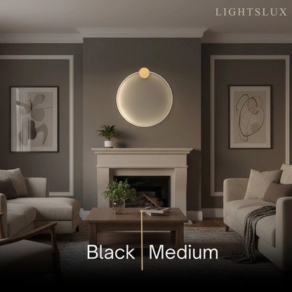 Minimalist Sun Copper Pendant Light – Matte Black Adjustable Brightness for Bedroom