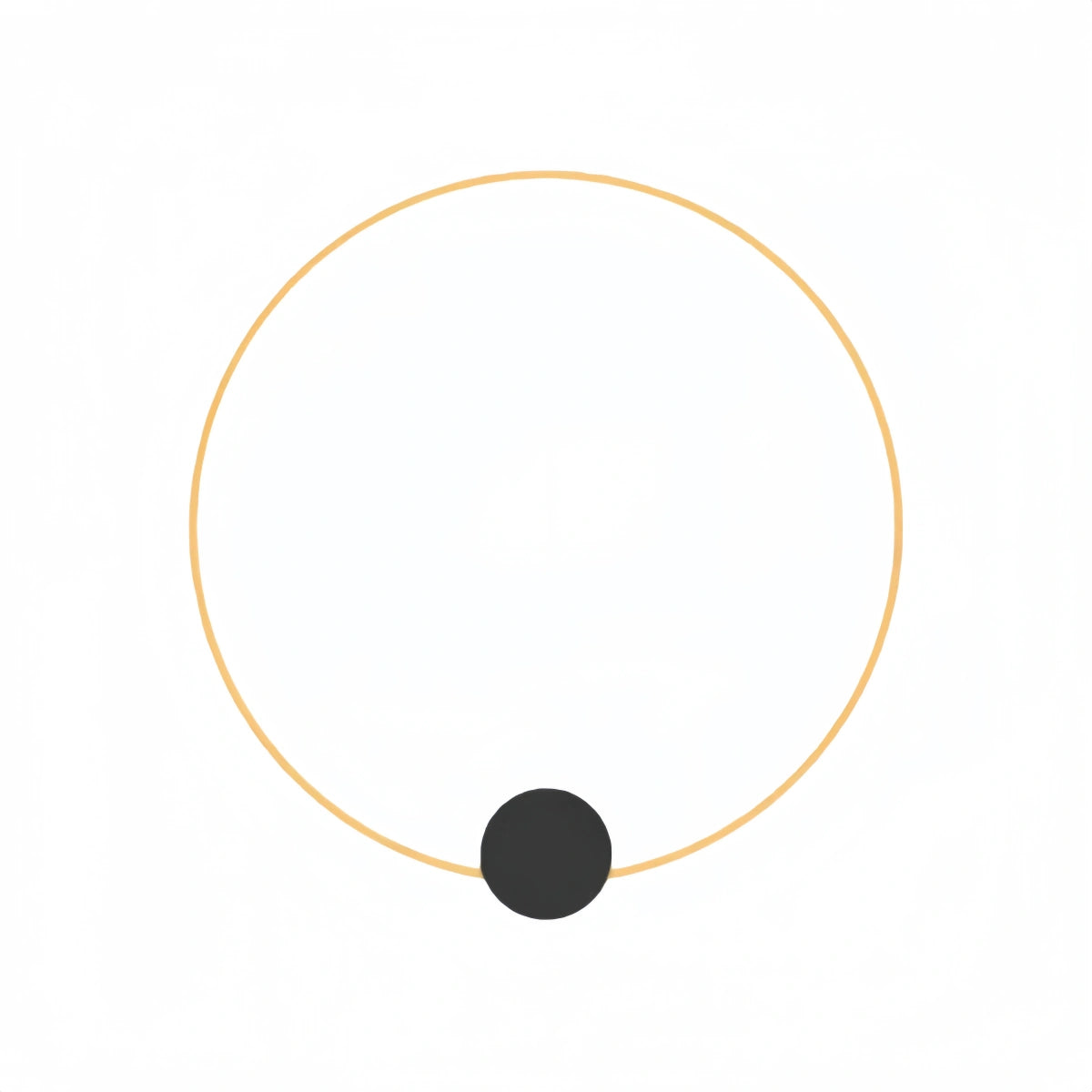 Minimalist Sun Copper Pendant Light – Matte Black Adjustable Brightness for Bedroom