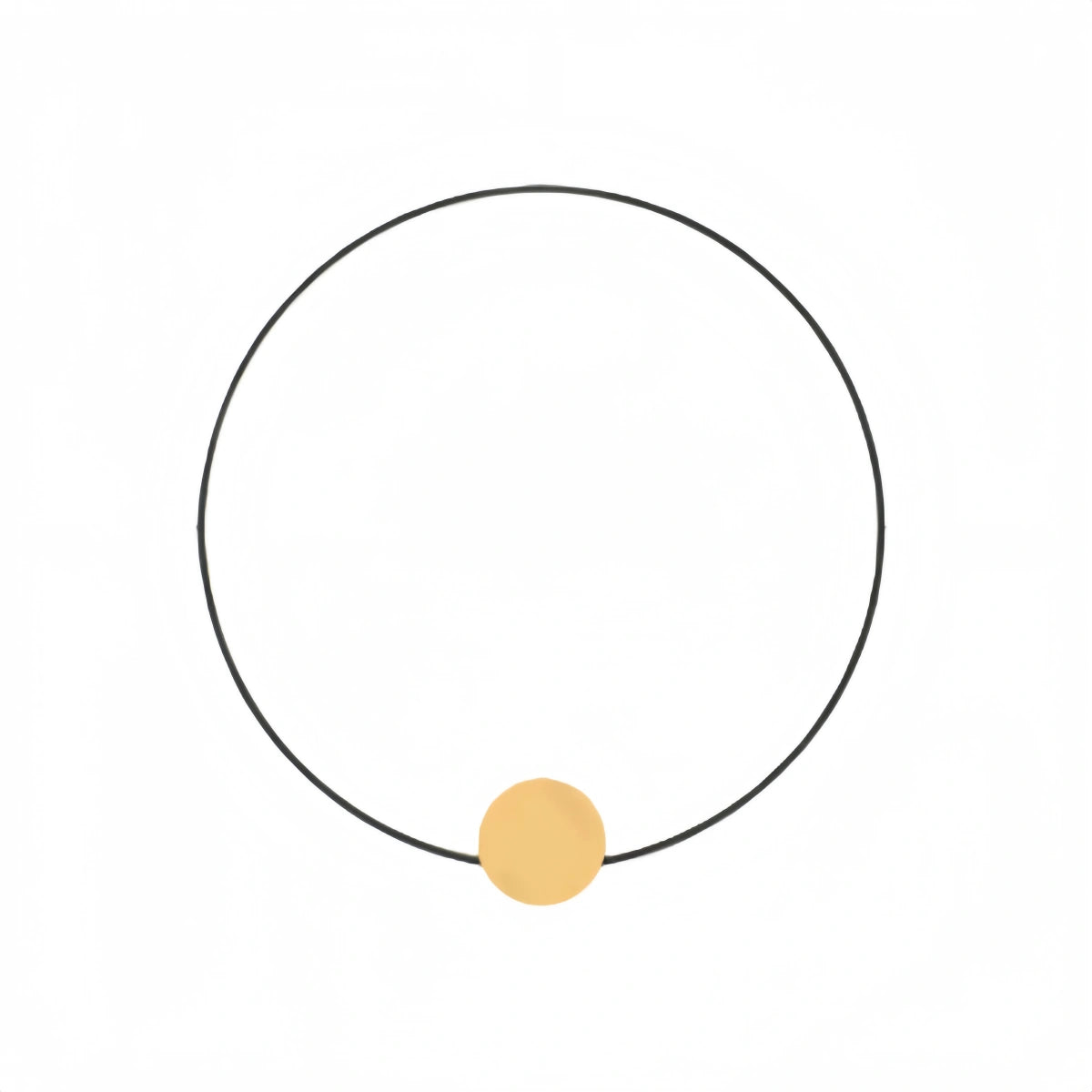 Minimalist Sun Copper Pendant Light – Matte Black Adjustable Brightness for Bedroom