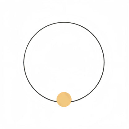 Minimalist Sun Copper Pendant Light – Matte Black Adjustable Brightness for Bedroom