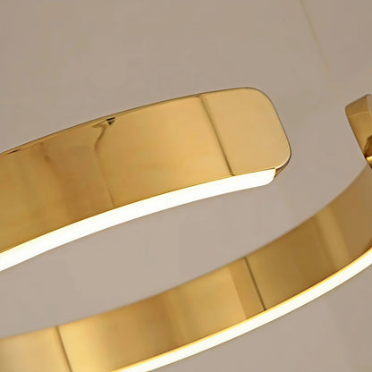 Excelis Modern Floating Gold Ring Pendant