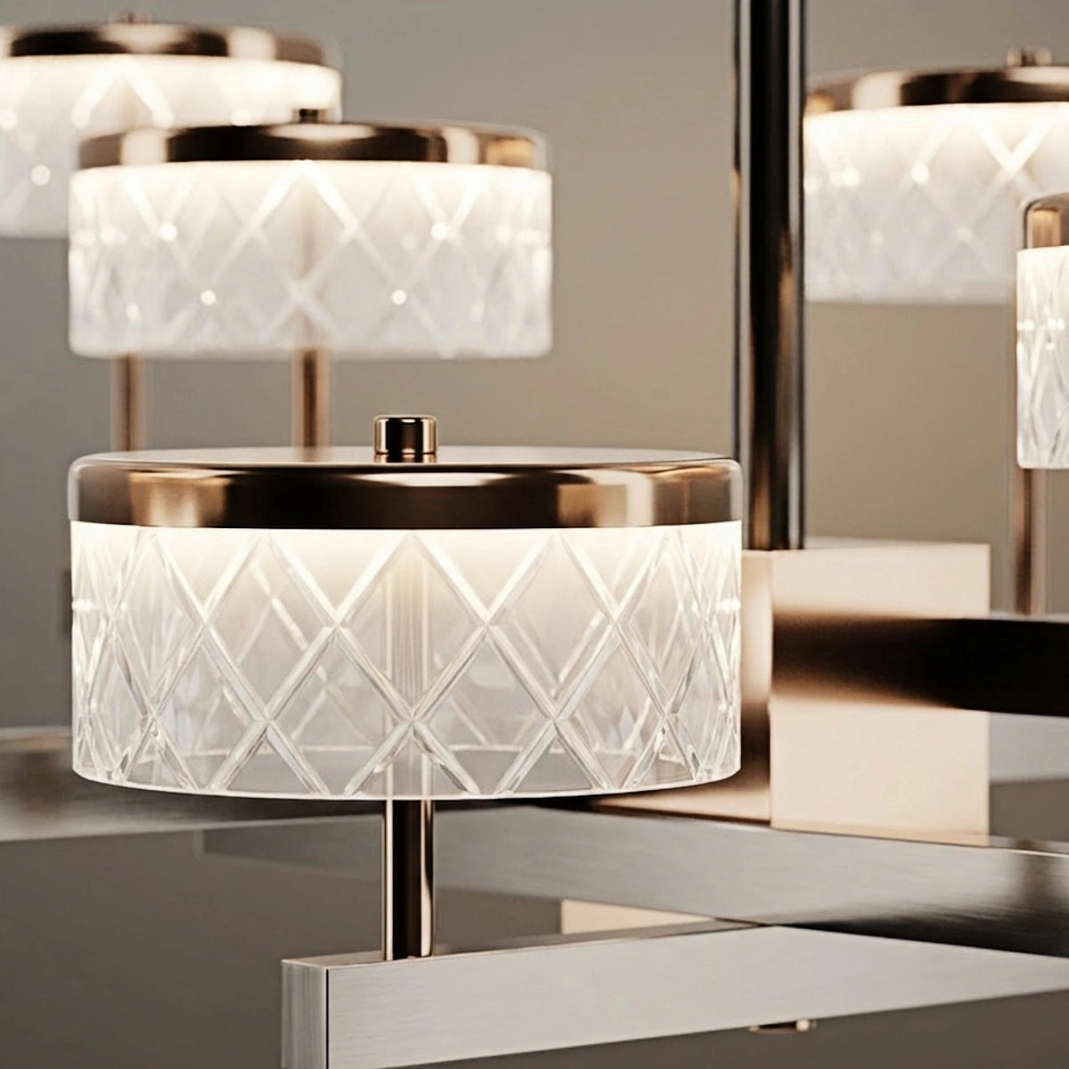 Excelis Modern Luxury Tiered Gold Pearl