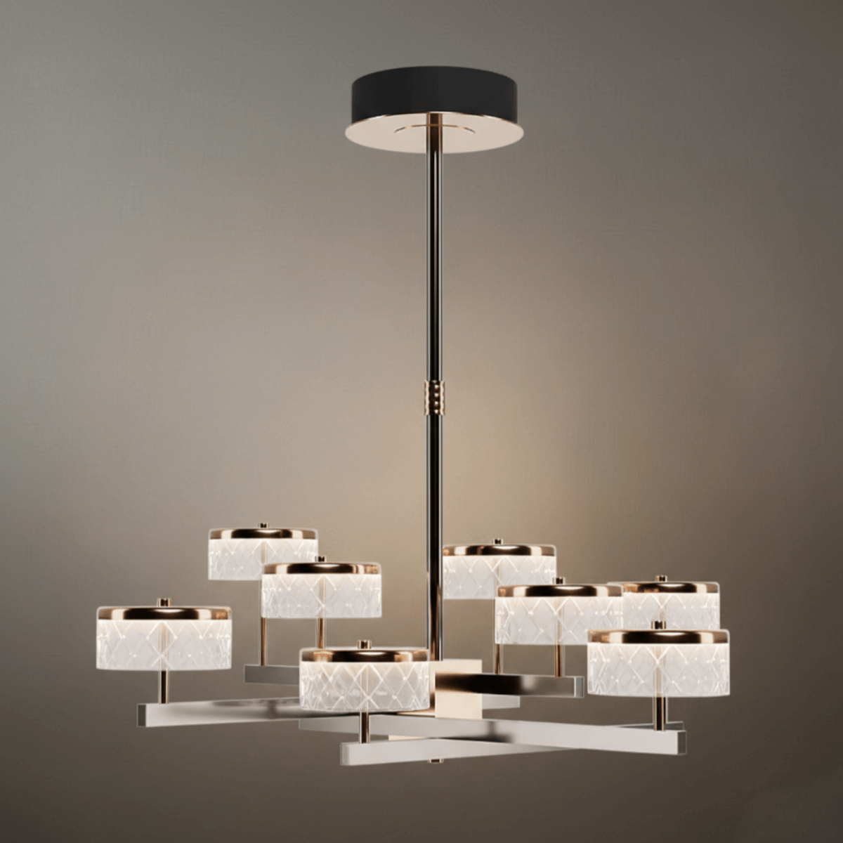 Excelis_Modern_Luxury_Tiered_Gold_Pearl_Black_Chandelier