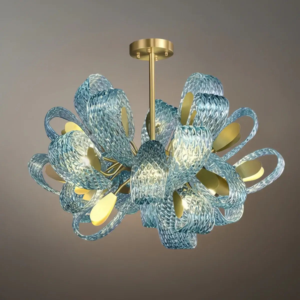 Art Deco Peacock Chandelier