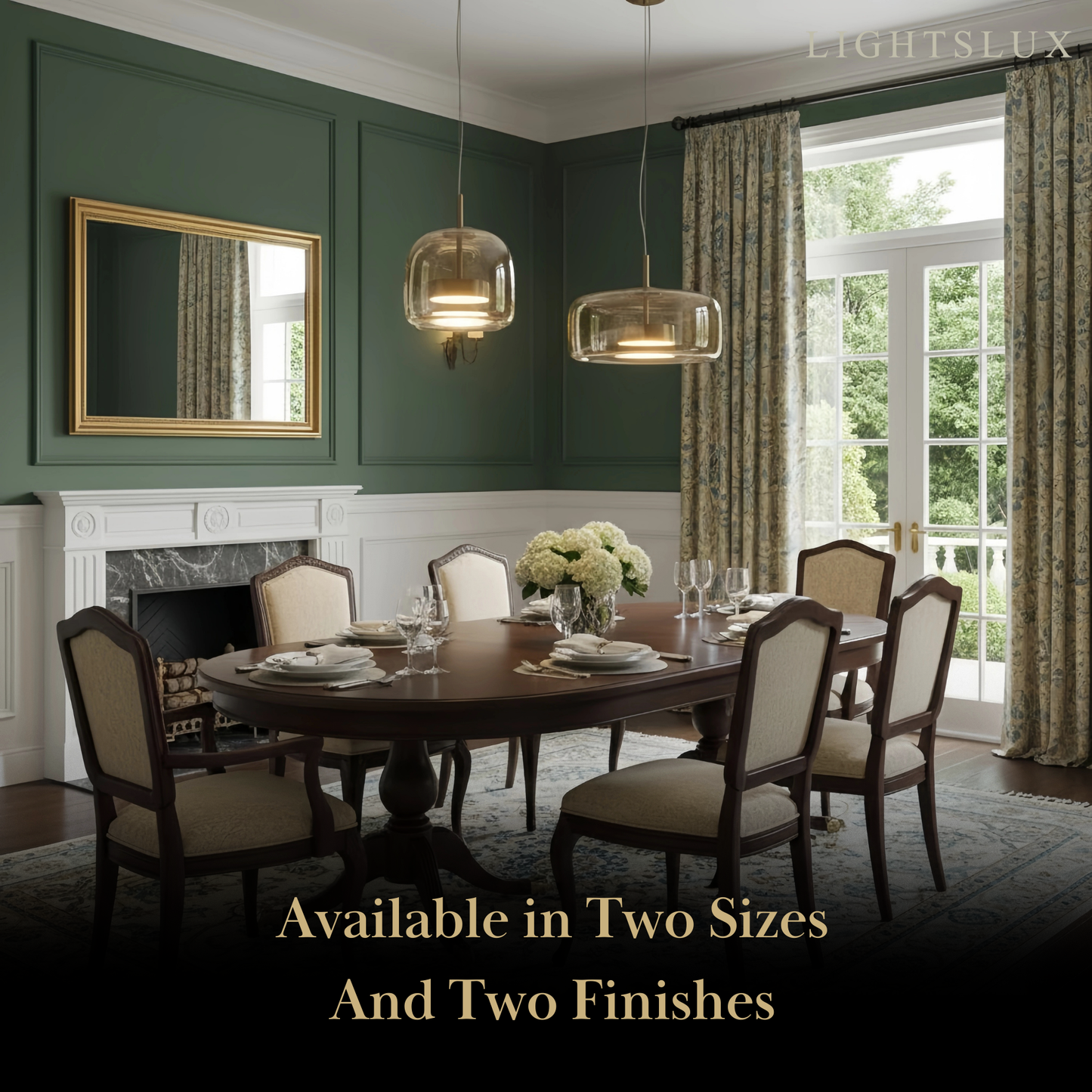 Vetro Modern Pendant Light – Glass in Amber/Smoked for Kitchen/Dining Room