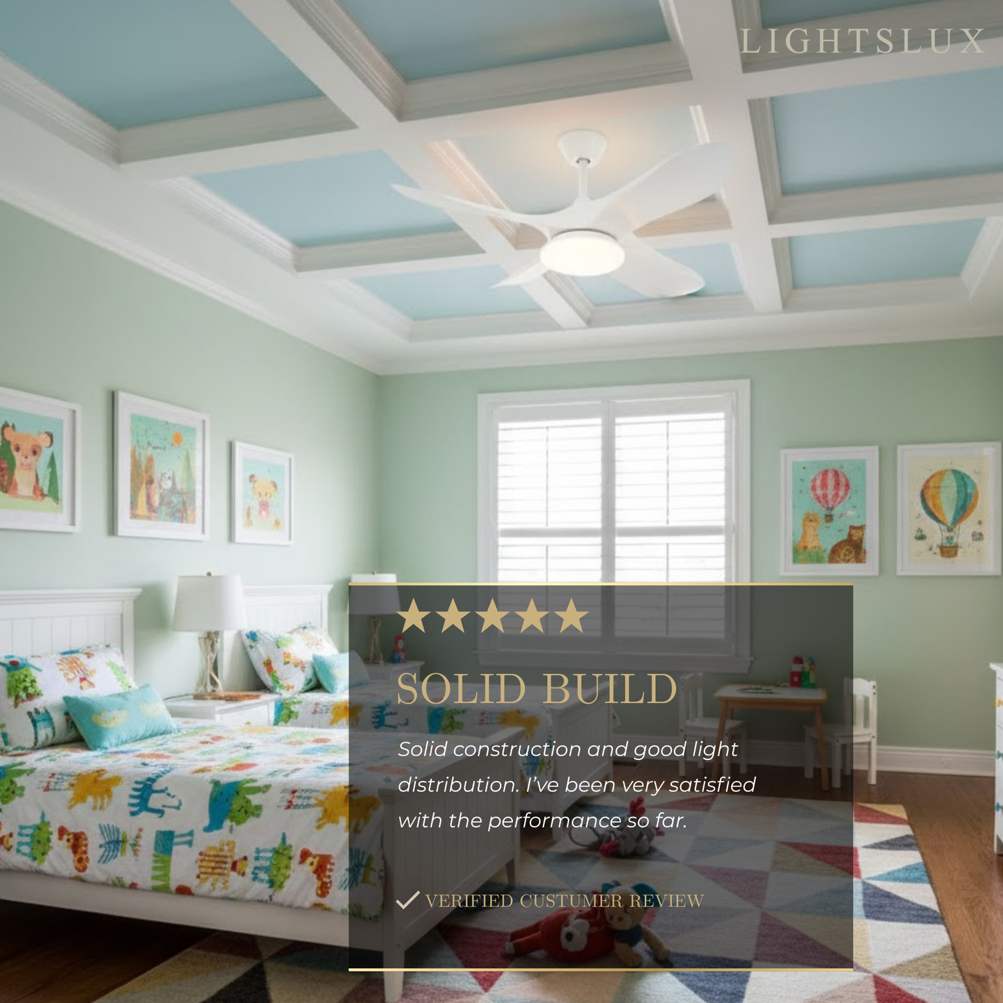 Zenno Modern Wood Ceiling Fan Light – 42” 52” Adjustable Airflow & Light Dining Room