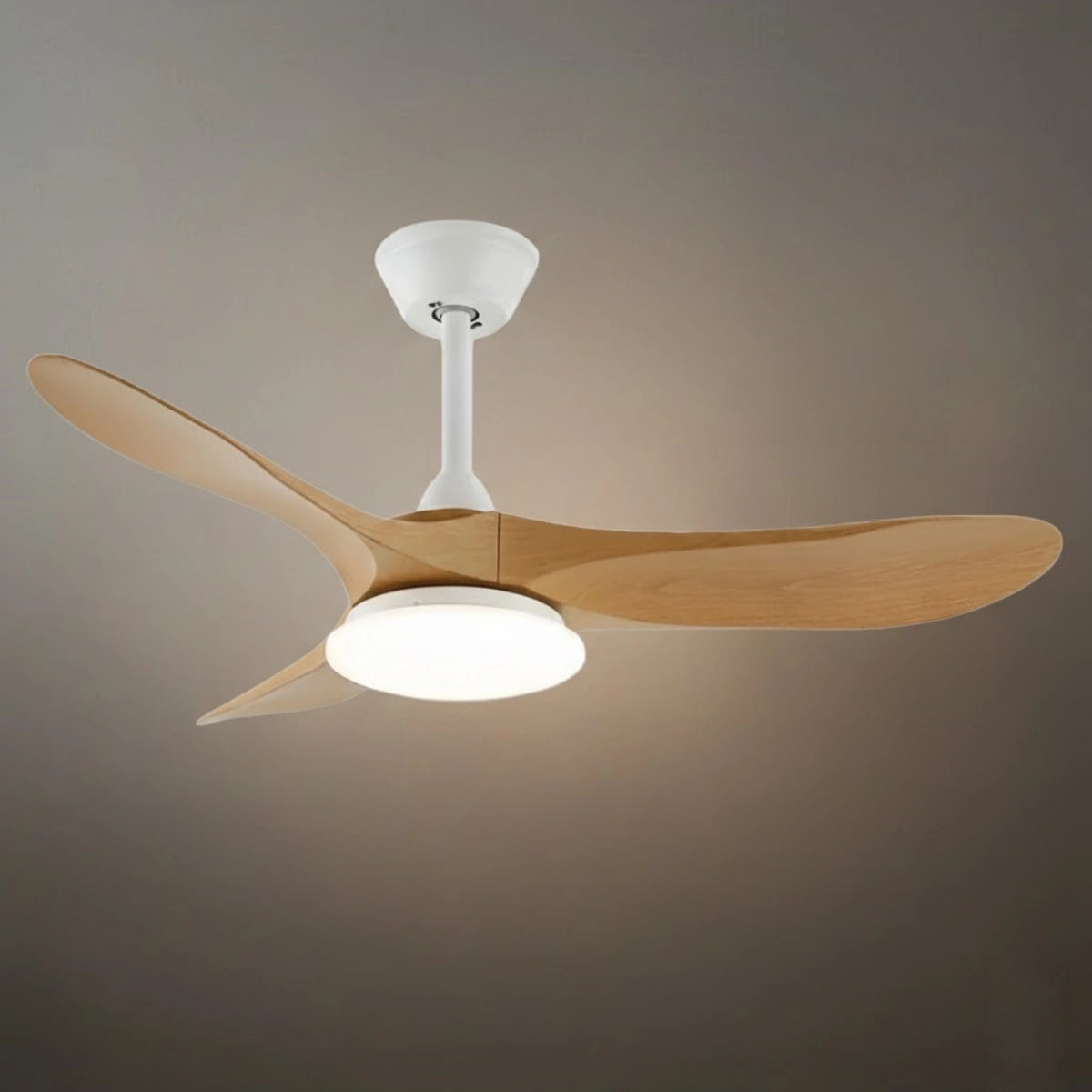 Zenno Modern Wood Ceiling Fan Light – 42” 52” Adjustable Airflow & Light Dining Room