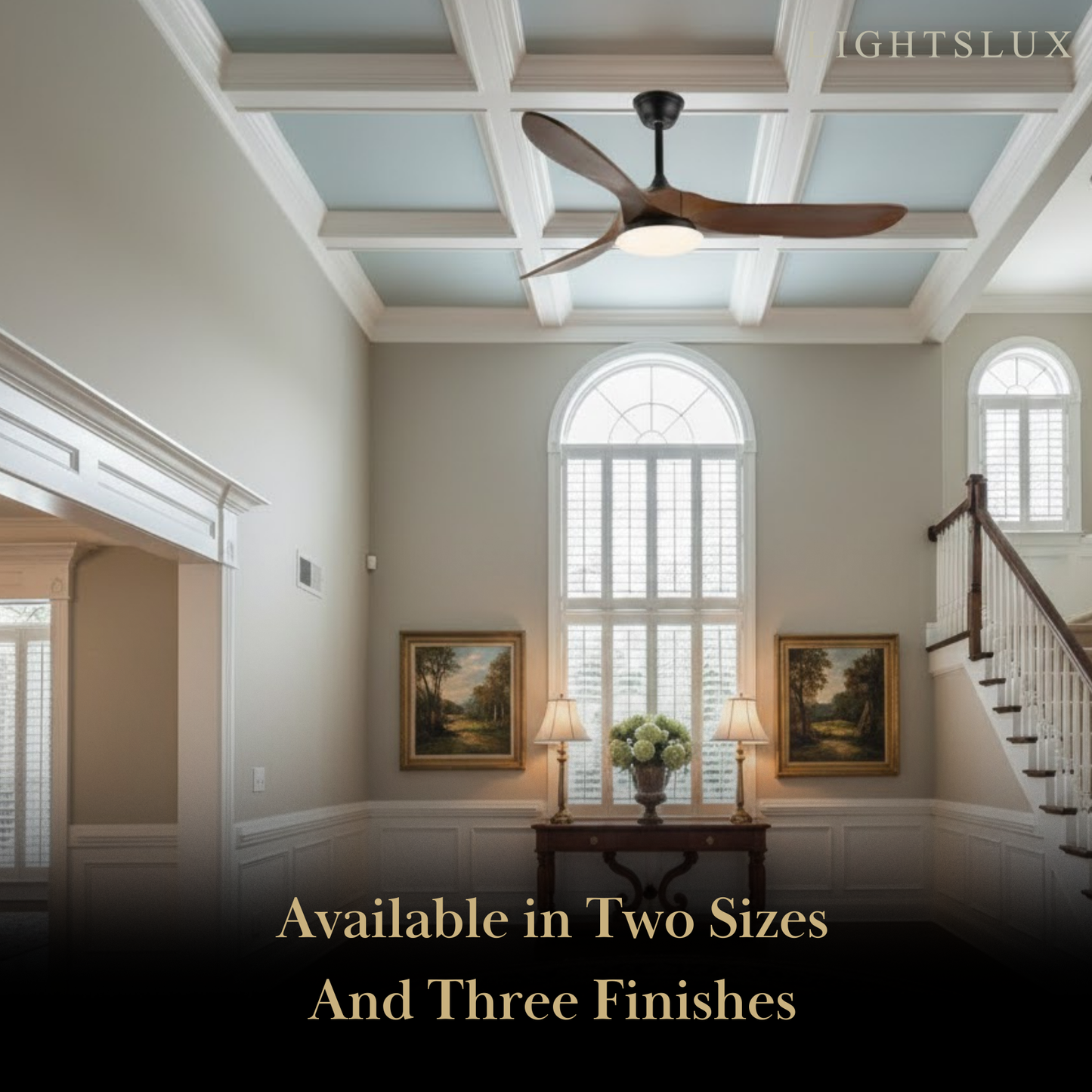 Zenno Modern Wood Ceiling Fan Light – 42” 52” Adjustable Airflow & Light Dining Room