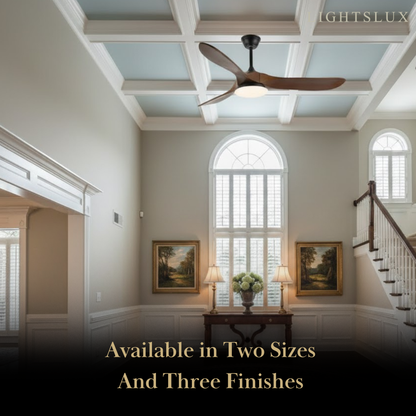 Zenno Modern Wood Ceiling Fan Light – 42” 52” Adjustable Airflow & Light Dining Room