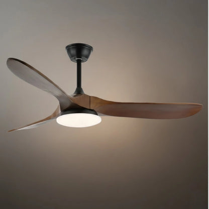 Zenno Modern Wood Ceiling Fan Light – 42” 52” Adjustable Airflow & Light Dining Room
