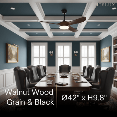 Zenno Modern Wood Ceiling Fan Light