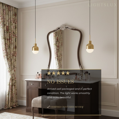 Mid-Century Pendant Light – Electroplated Copper Glass Shade for Rustic Modern Interiors