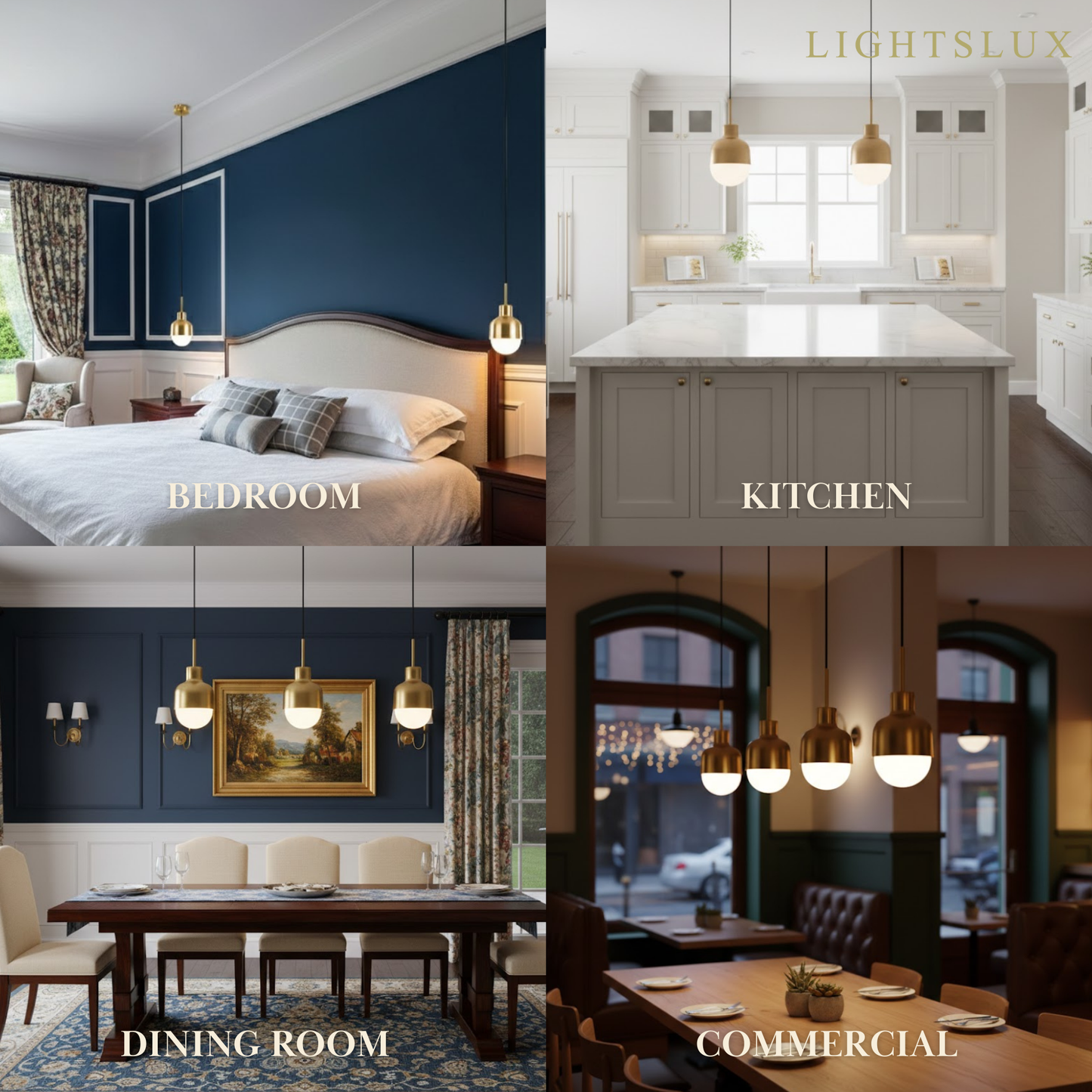 Mid-Century Pendant Light – Electroplated Copper Glass Shade for Rustic Modern Interiors