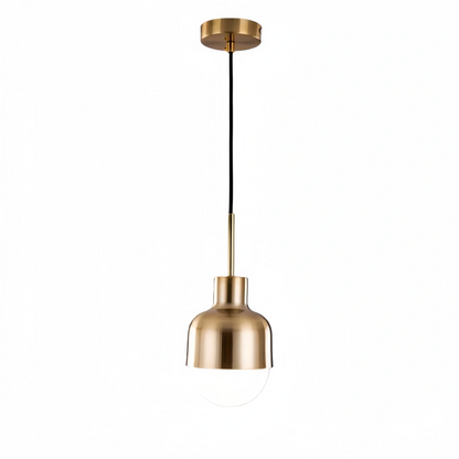 Mid-Century Pendant Light – Electroplated Copper Glass Shade for Rustic Modern Interiors