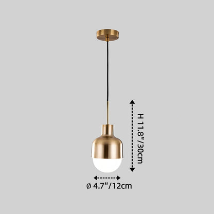 Mid-Century Pendant Light – Electroplated Copper Glass Shade for Rustic Modern Interiors