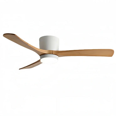 Lunara Nordic Ceiling Fan Light – Wood Clean Lines Quiet Airflow for Living Room/Bedroom