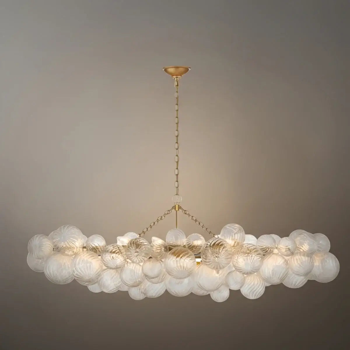 Modern Chandelier – Bubble Etched Glass 