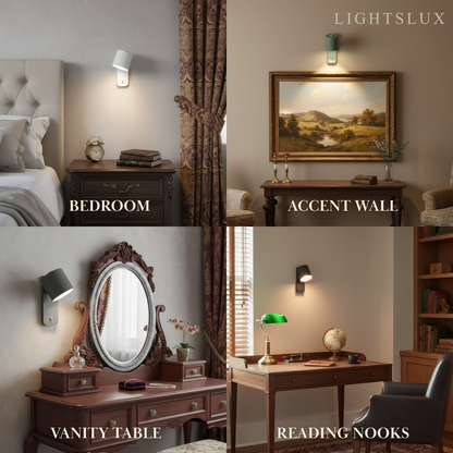 Modern Wall Lamp – Rotatable Cylinder Macaron Color Palette for Bedroom Living Room