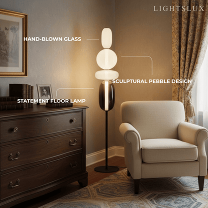 Prisma Modern Floor Lamp – Hand-Blown Crystal Interactive Design