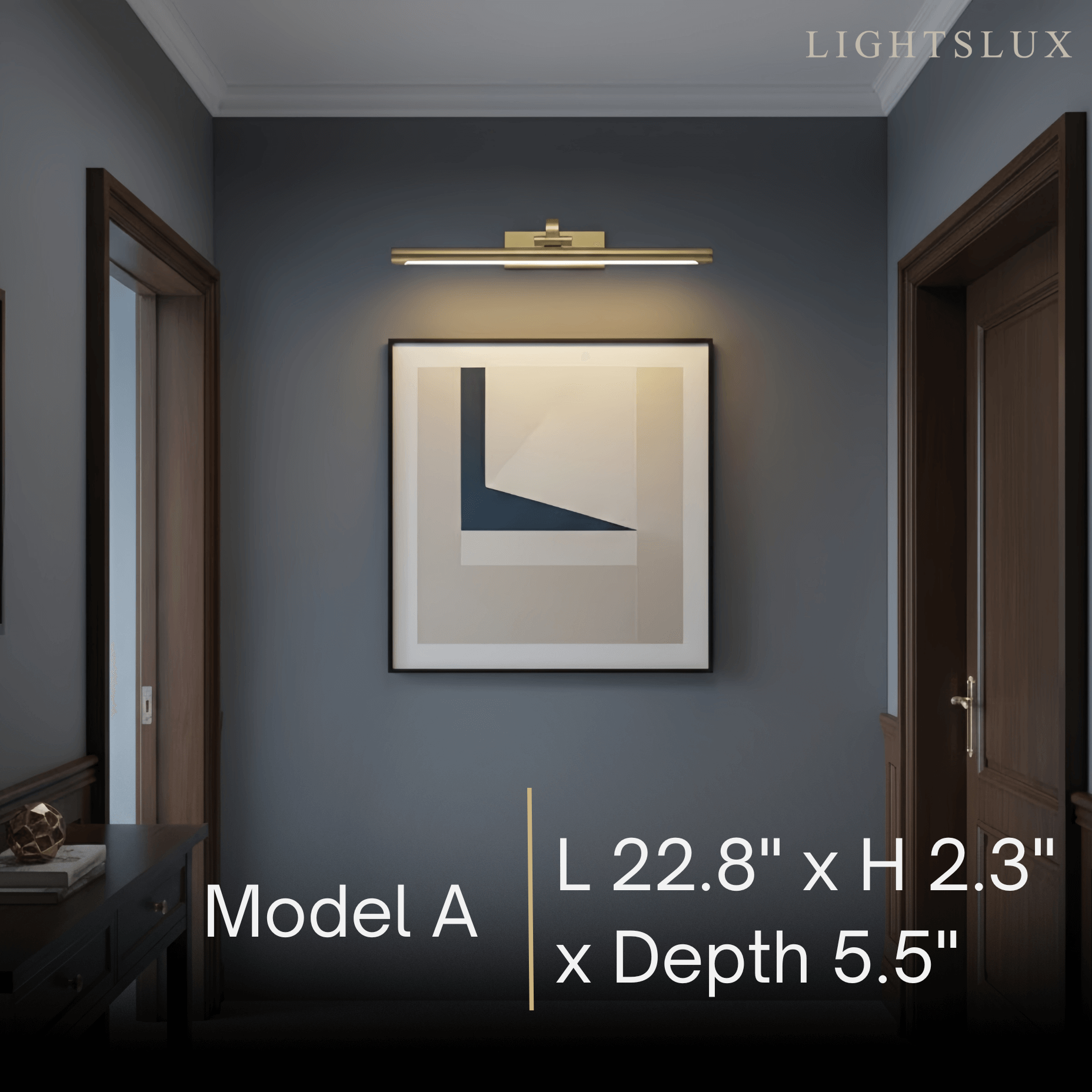 Arcato Modern Adjustable Wall Lamp — Polished Brass Integrated LED