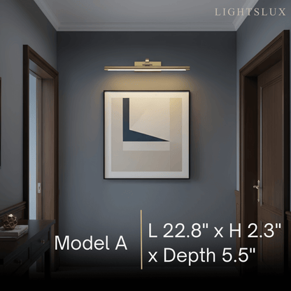 Arcato Modern Adjustable Wall Lamp — Polished Brass Integrated LED