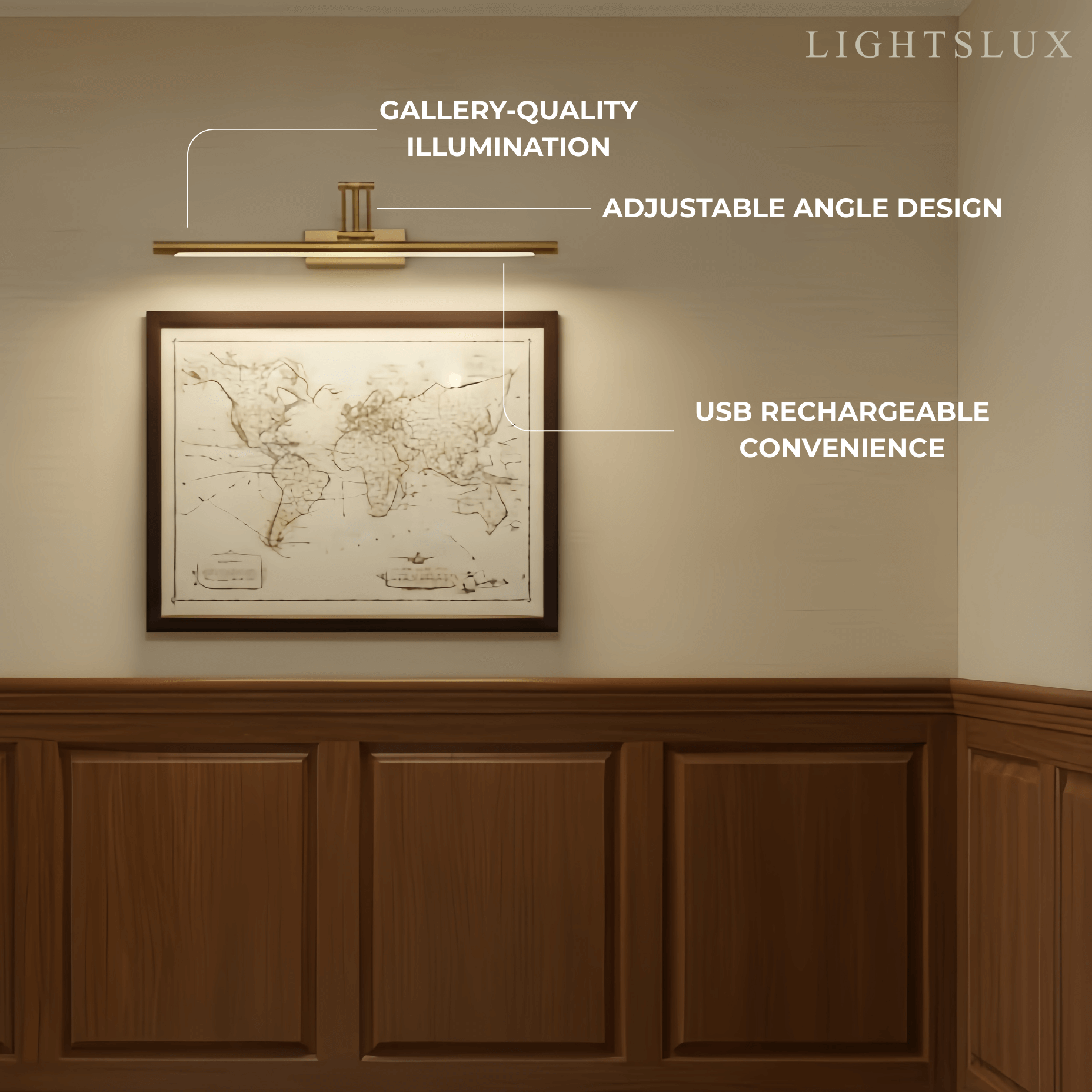 Arcato Modern Adjustable Wall Lamp — Polished Brass Integrated LED