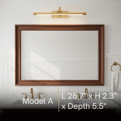 Arcato Modern Adjustable Wall Lamp — Polished Brass Integrated LED
