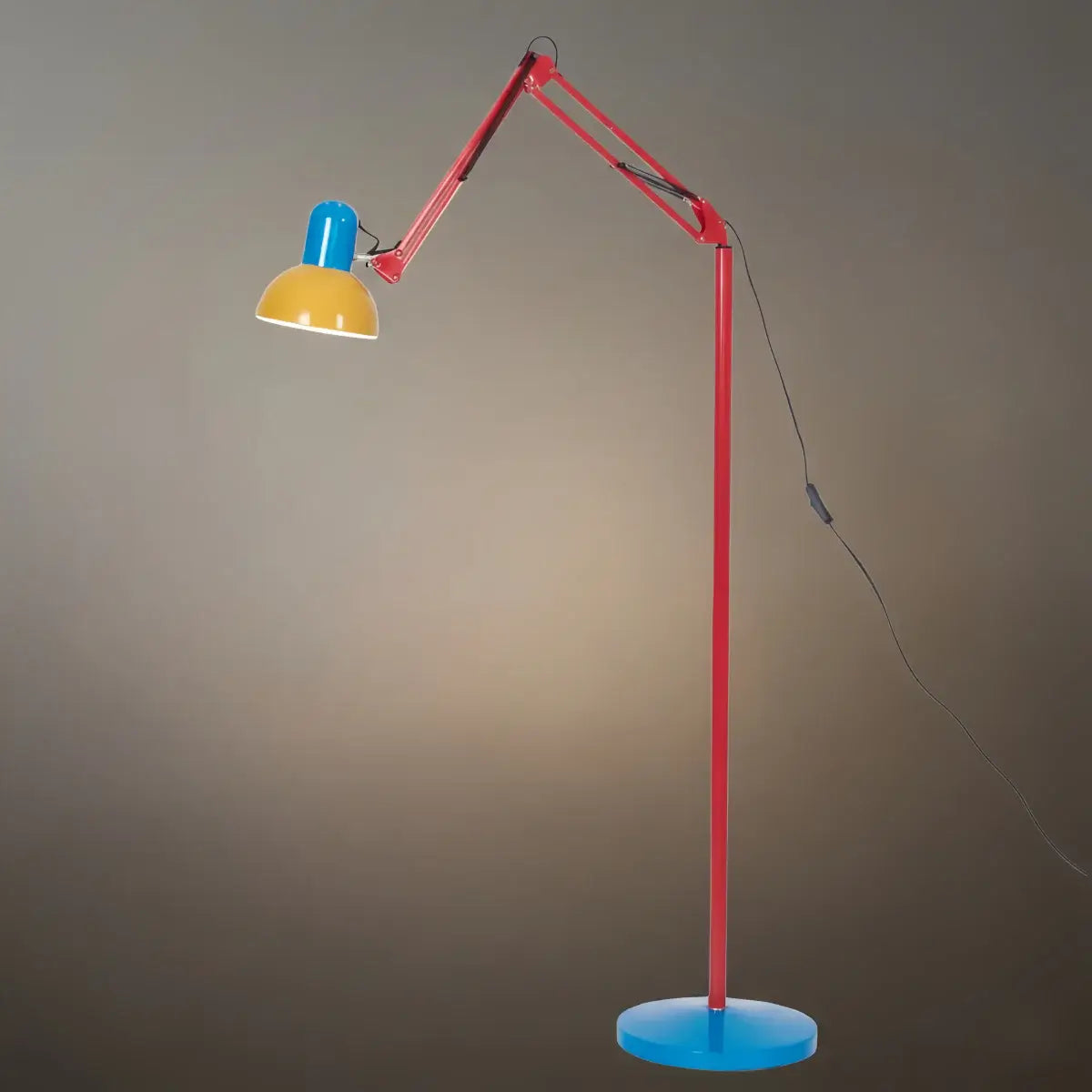 Modern Multi-Joint Floor Lamp — Adjustable Blue Red Yellow 