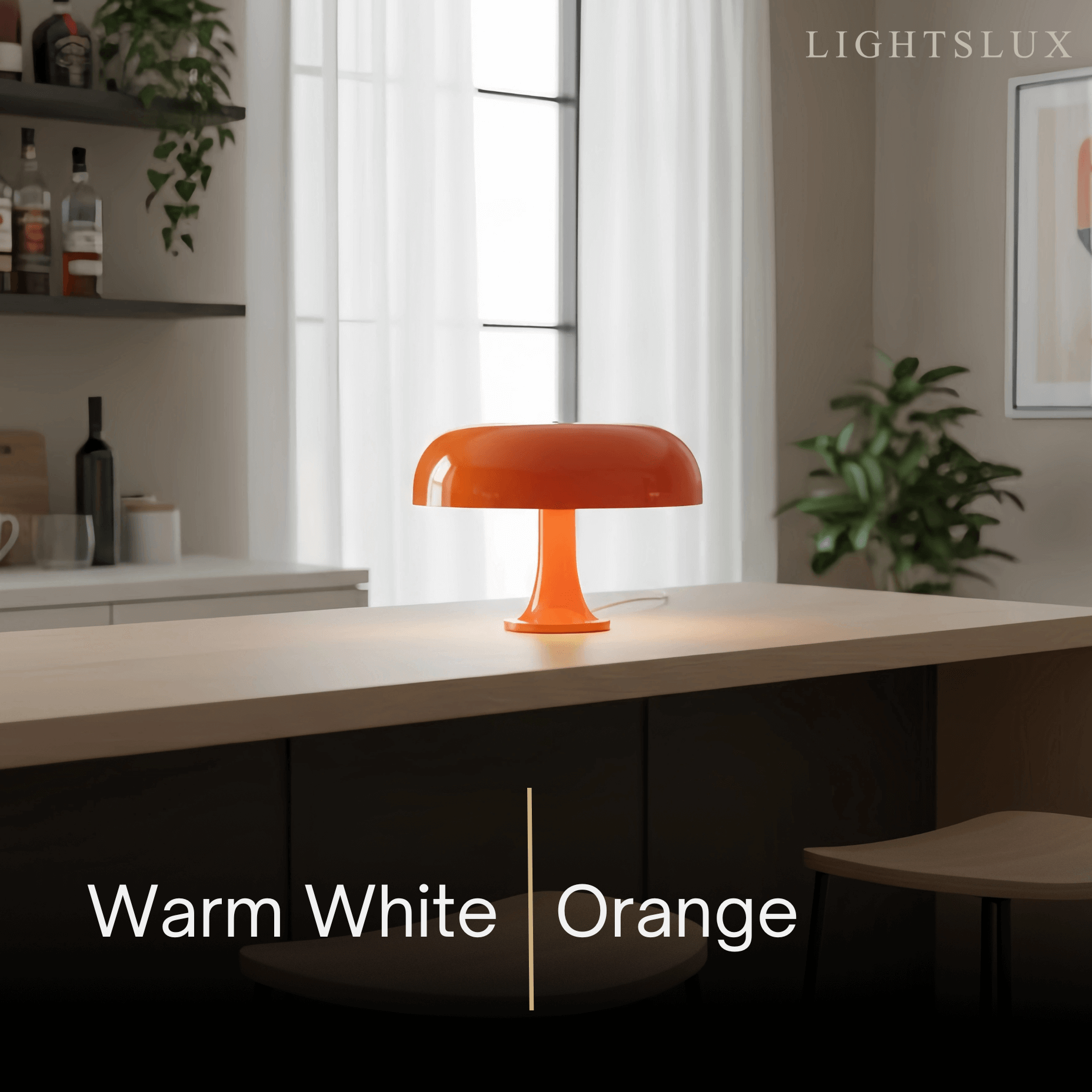 Mahara Mid-Century Modern Mushroom Table Lamp
