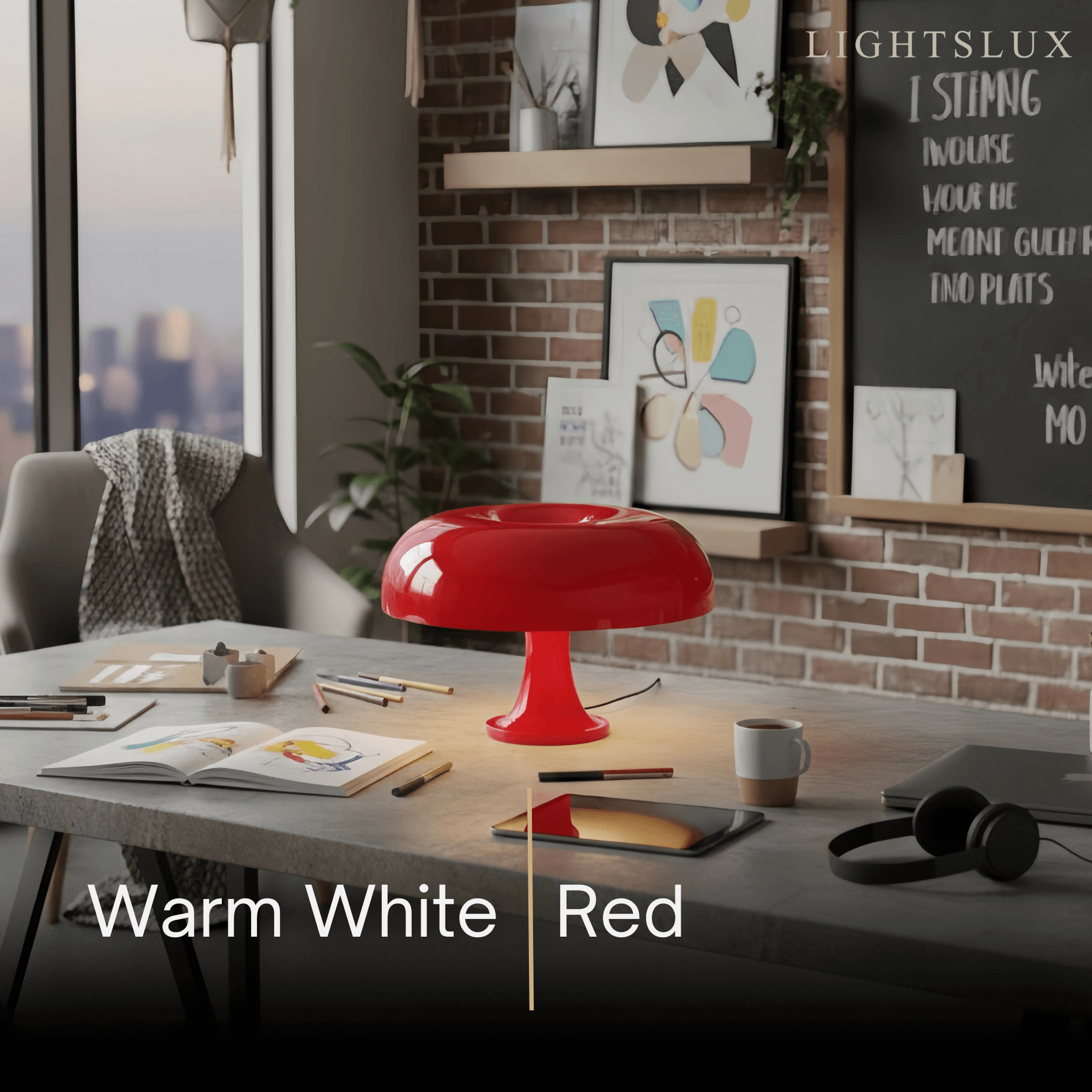 Mahara Mid-Century Modern Mushroom Table Lamp