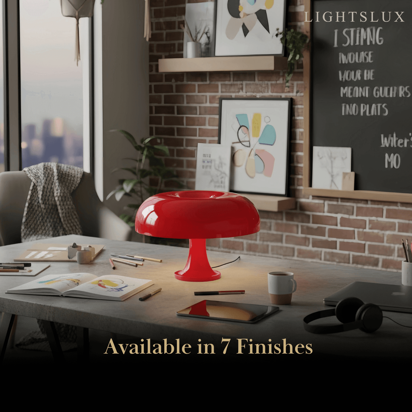 Mahara Mid-Century Modern Mushroom Table Lamp