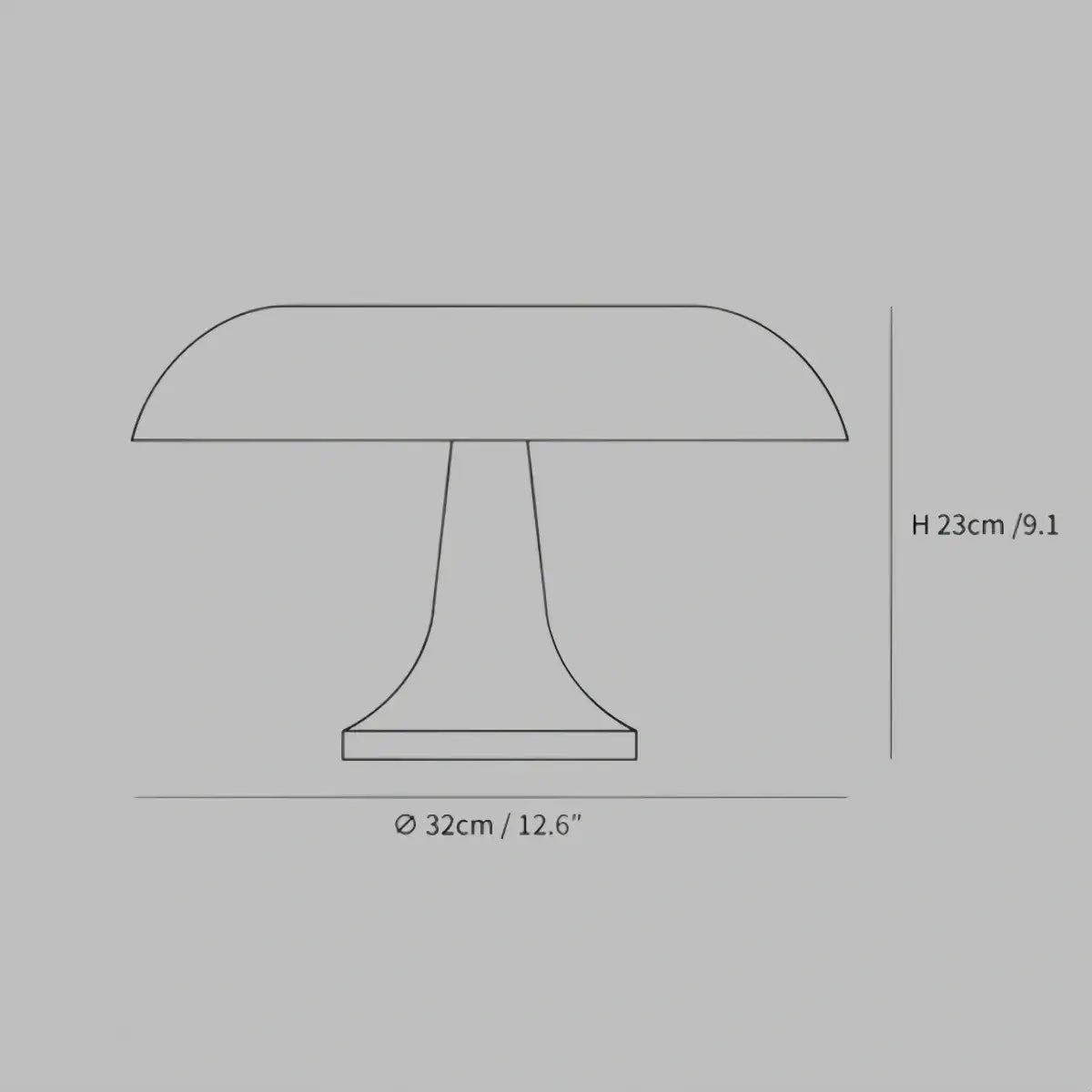 Mahara Mid-Century Modern Mushroom Table Lamp