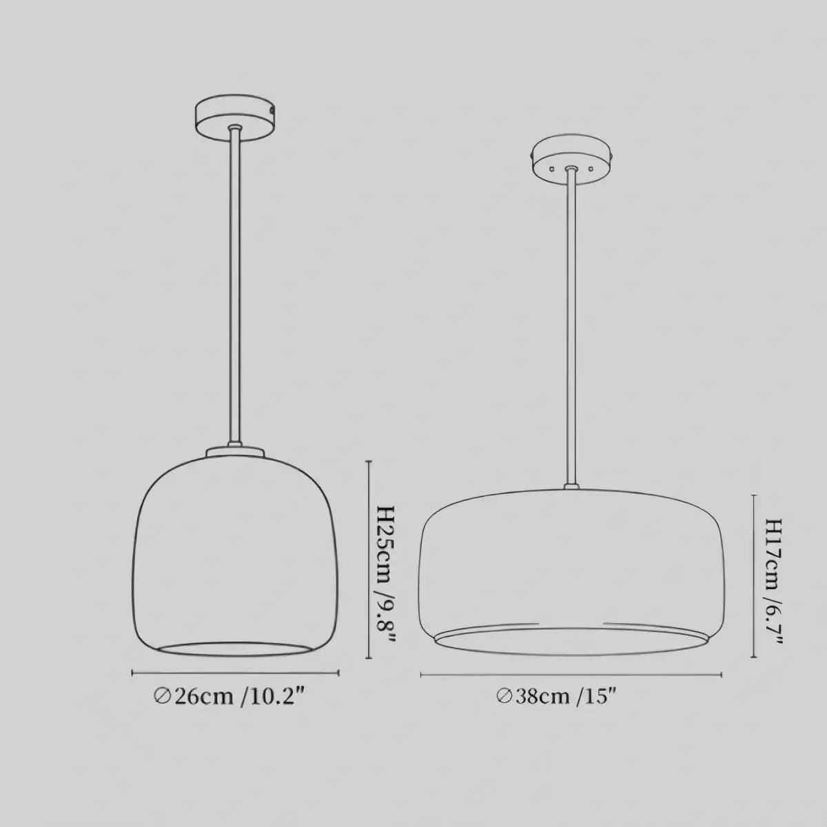 Vetro Modern Hand-Blown Pendant Lamp