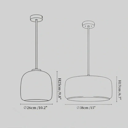 Vetro Modern Hand-Blown Pendant Lamp