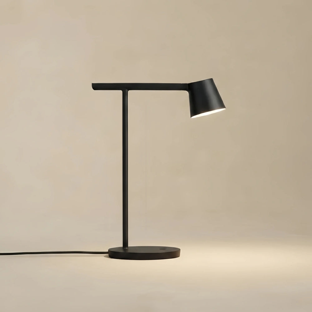 Minimalist Adjustable Table Lamp — Opal Acrylic for Study