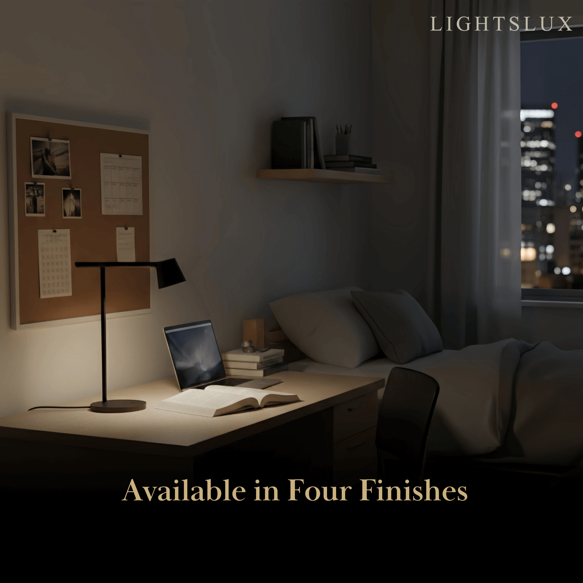 Minimalist Adjustable Table Lamp — Opal Acrylic 