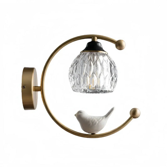 Artistic Ceramic Bird Wall Lamp