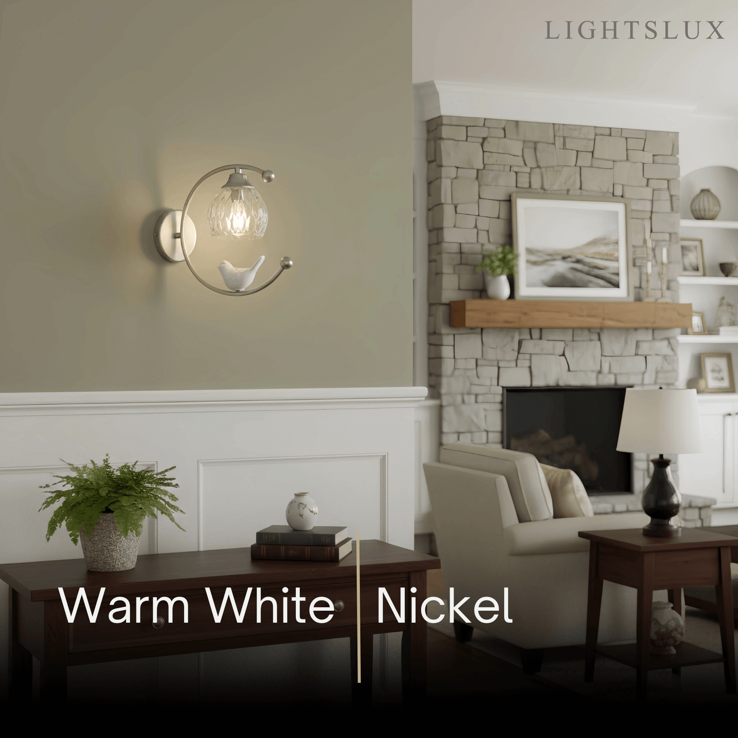 Artistic Ceramic Bird Wall Lamp