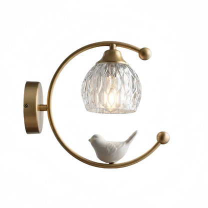 Artistic Ceramic Bird Wall Lamp