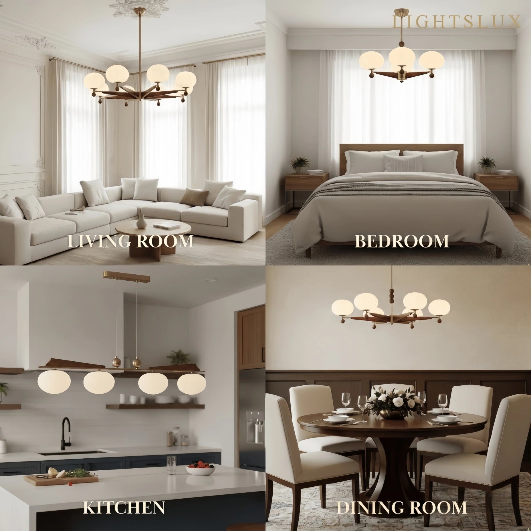 Mid-Century Modern Starburst Chandelier 