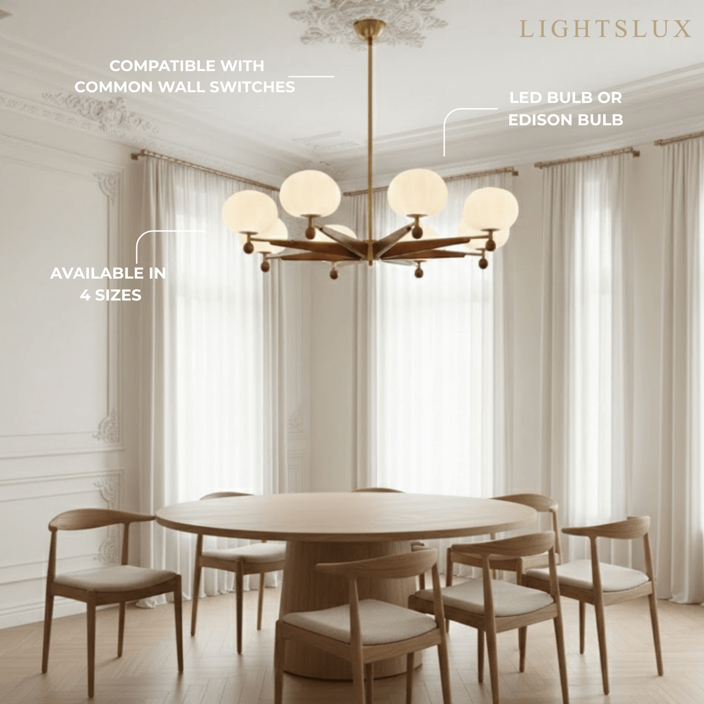 Mid-Century Modern Starburst Chandelier 