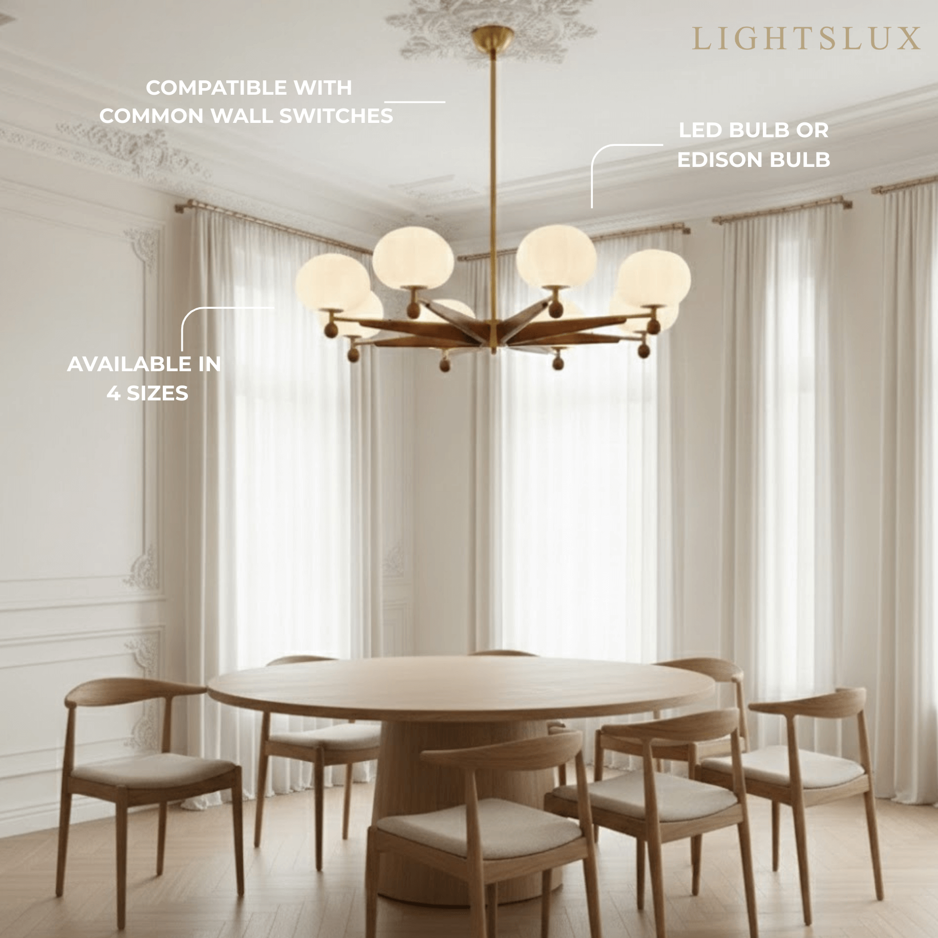 Mid-Century Modern Starburst Chandelier 