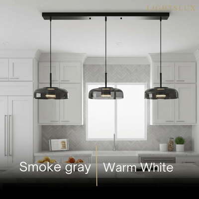 Pendant Lamp — Clear Glass Sphere & Brass Accent for Kitchen Island