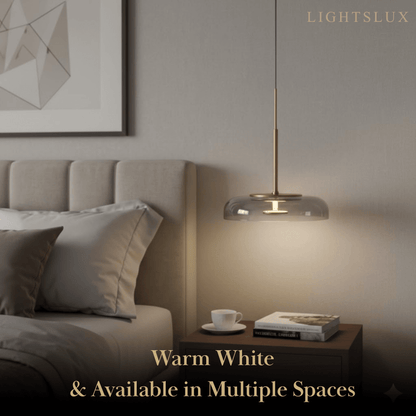 Pendant Lamp — Clear Glass Sphere & Brass Accent for Kitchen Island