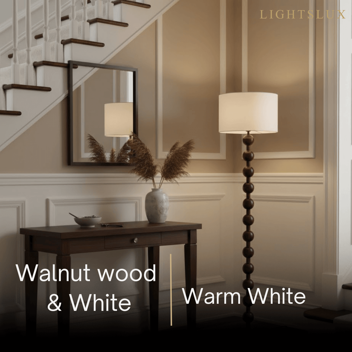 Solid Ash Wood Floor Lamp 