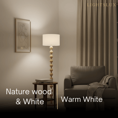 Solid Ash Wood Floor Lamp 