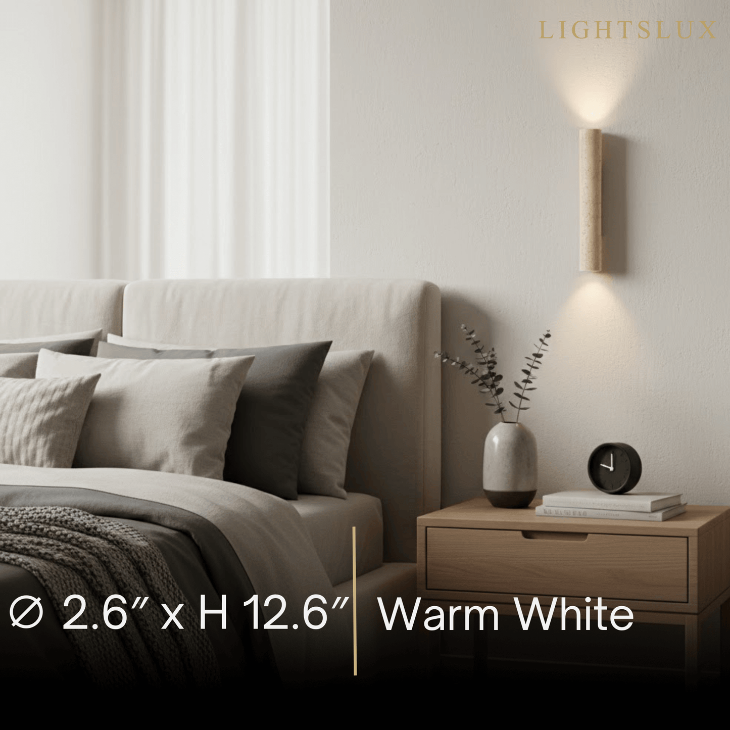 Minimalist Travertine Wall Lamp