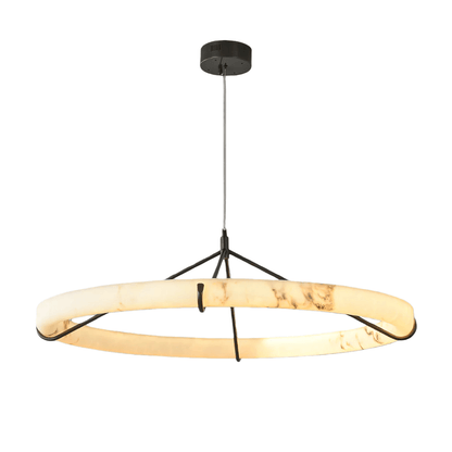 Modern Alabaster Ring Pendant Lamp 