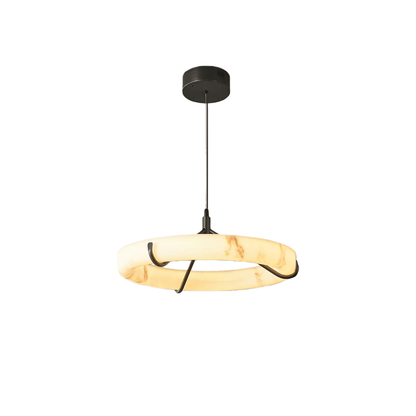 Modern Alabaster Ring Pendant Lamp 