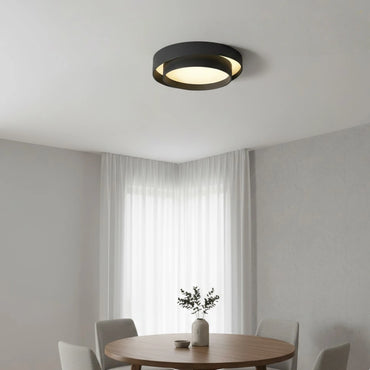 Contemporary Cylinder Ceiling Light — Matte Neutral LED